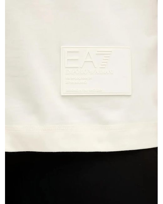 EA7 White Short-Sleeve Logo T-Shirt
