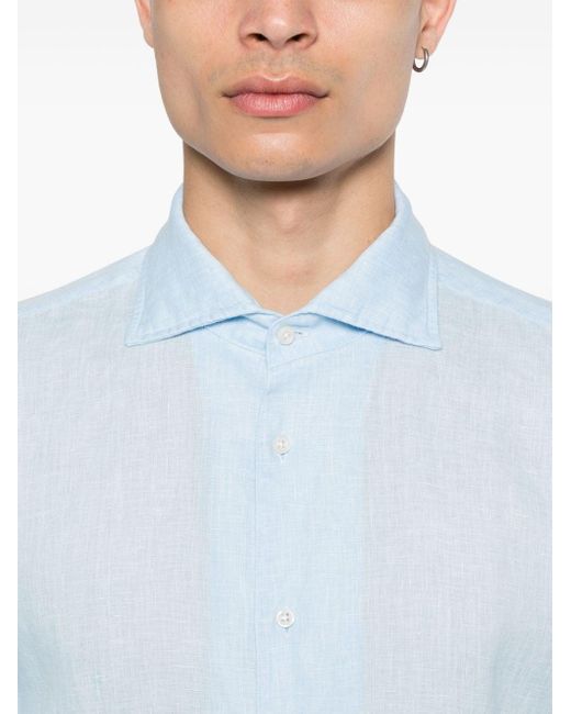 Camicia con effetto mélange di Boggi in Blue da Uomo