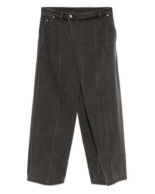 CROQUIS Gray Asymmetric Jeans for men