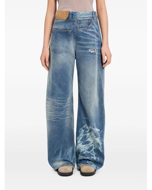 MM6 by Maison Margiela Blue Jean À Coupe Ample