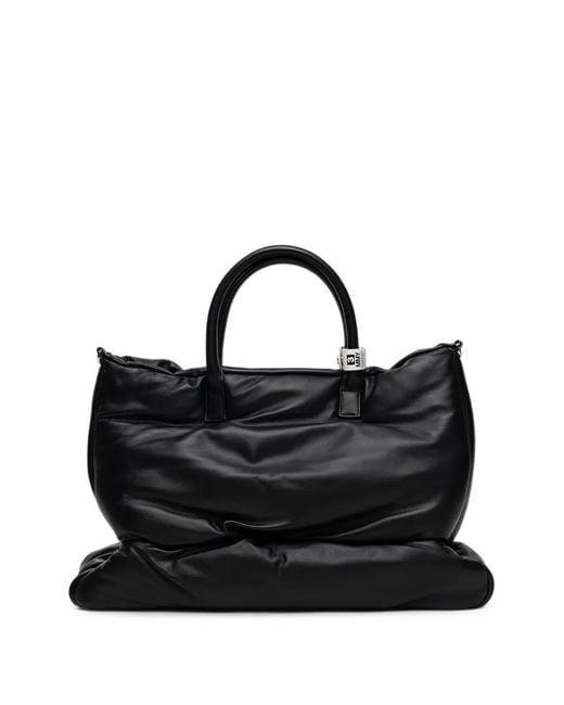 Maison Mihara Yasuhiro Black "Pucker" Puffer Tote Bag