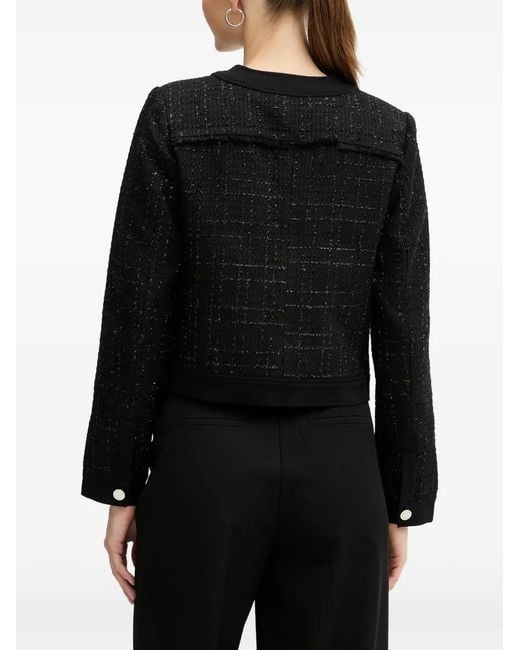 Morgan Black Button Patch Pocket Jacket