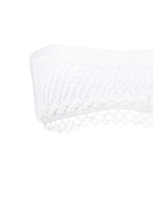 Amir Slama White Tricot-Knit Bikini Set