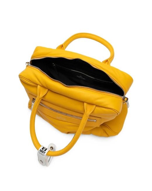 Maison Mihara Yasuhiro Yellow "Pucker" Puffer Square Bag