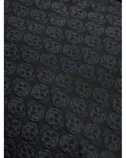 McQueen Blue Skull-Pattern Trousers for men