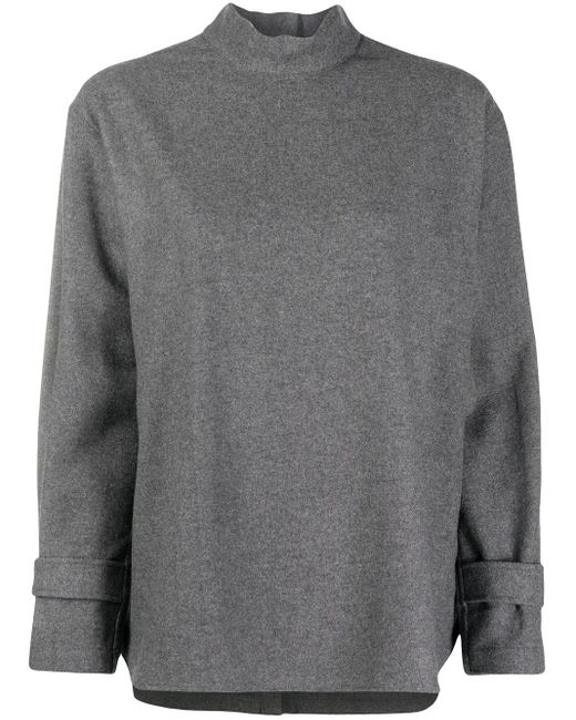 Jejia Gray Buttoned-Back Shirt