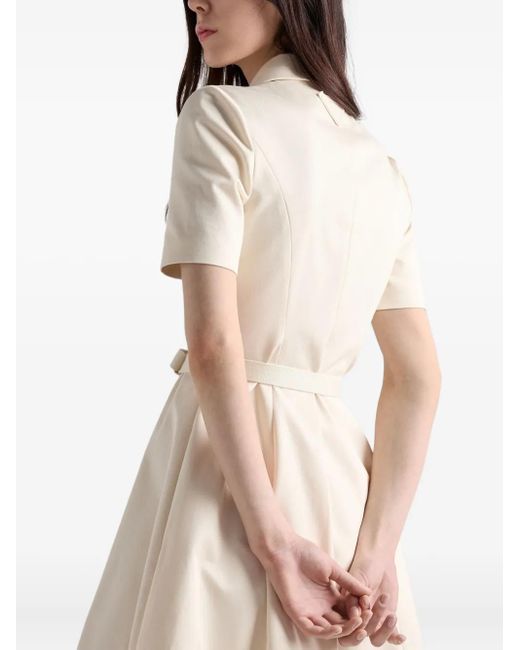 Prada ジップアップ フレアドレス Natural
