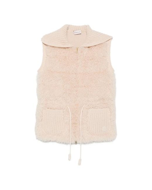 Moncler White Drawstring-Waist Gilet