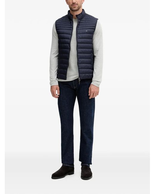 Hackett Blue Zip-Up Gilet for men