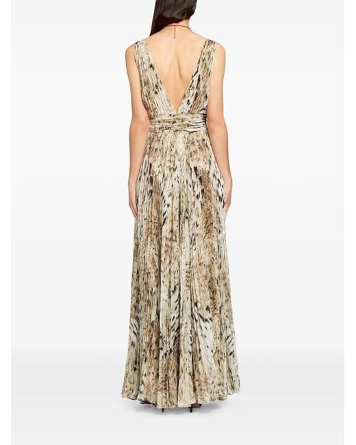 Roberto Cavalli Metallic Printed Maxi Dress
