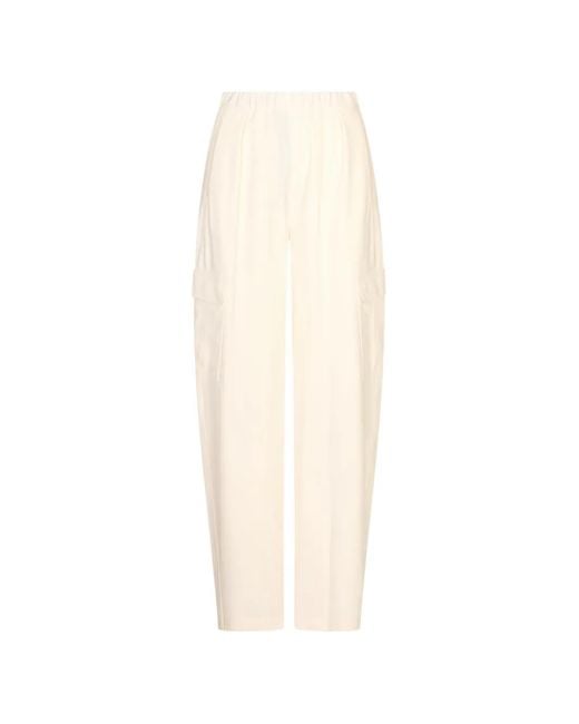 Fabiana Filippi White Elasticated-Waist Cargo Pants