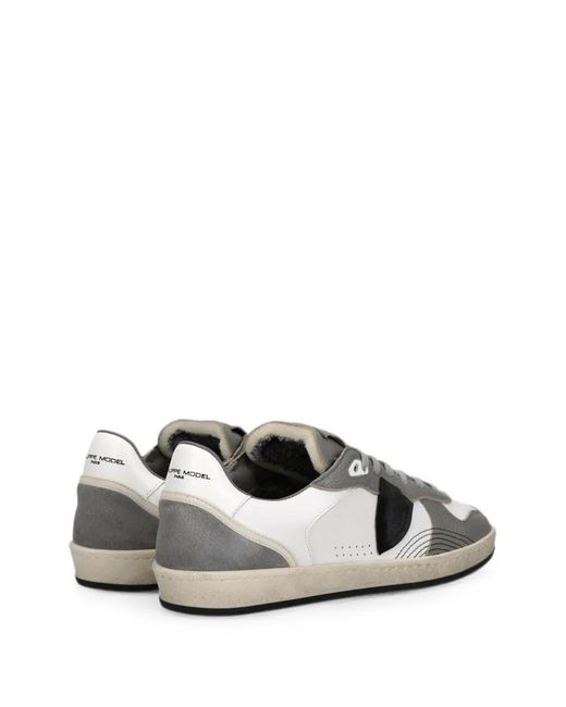 Sneakers Con Inserti di Philippe Model in White da Uomo
