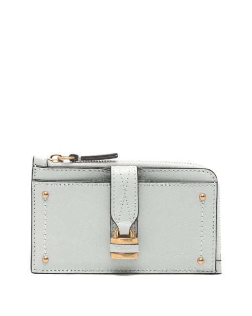 Chloé Gray Paddington Leather Card Case