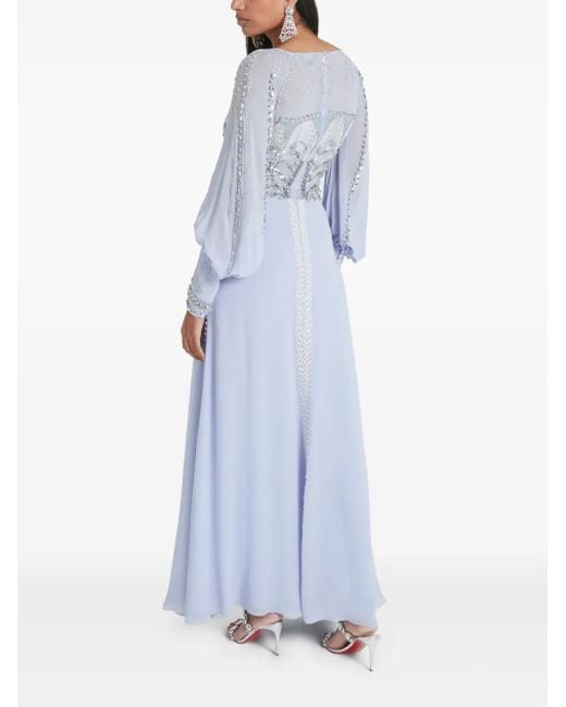 aje blue and white floral dress AJE Women's Belonging Mini Dress