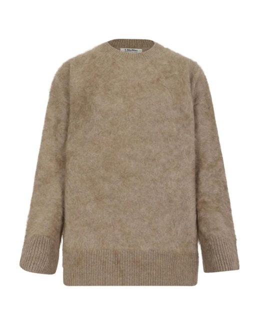 Max Mara Trui Met Ronde Hals in het Natural