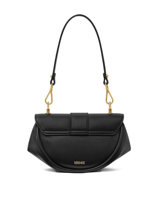 Versace Black Schwarze Und Goldene Schultertasche