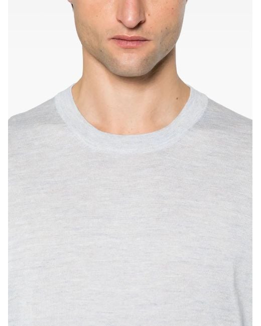 Brunello Cucinelli White Lightweight Sweater for men
