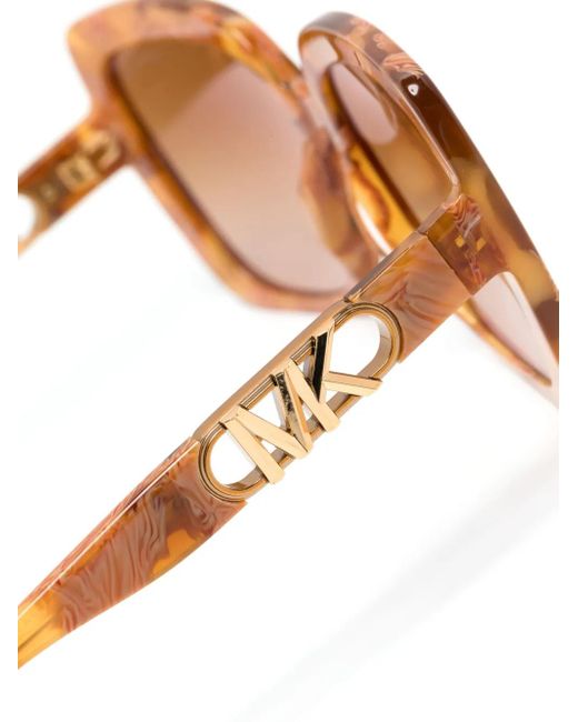 Michael Kors Natural Lunettes De Soleil À Monture Carrée