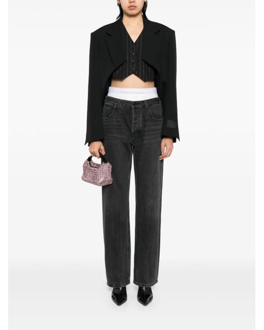 Alexander Wang Black Exaggerated Split Front Blazer