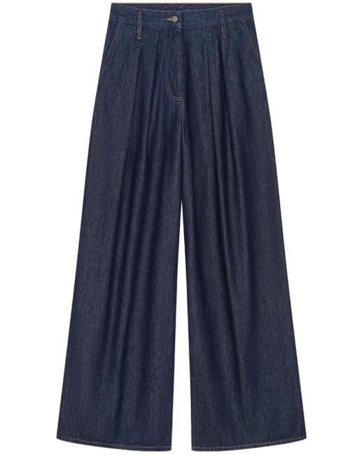 Dries Van Noten Jeans Met Wijde Pijpen in het Blue