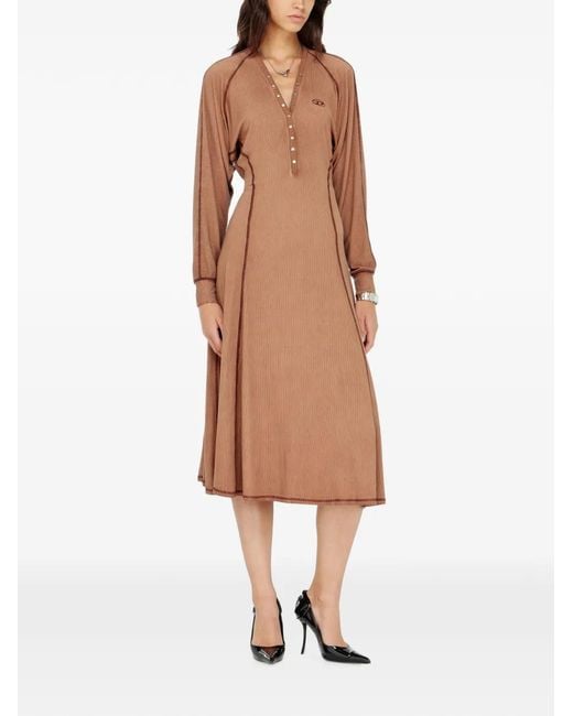 DIESEL Brown Midi Dress