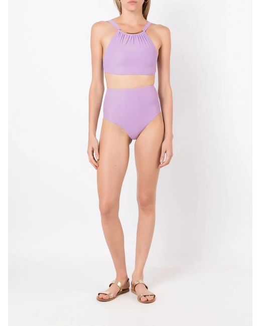 Lenny Niemeyer Purple Dahlia High-Waisted Hot Pants
