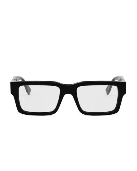 Fendi Brille Mit Eckigem Gestell in Black für Herren