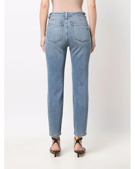DIESEL Blue High-Rise Slim-Cut Jeans