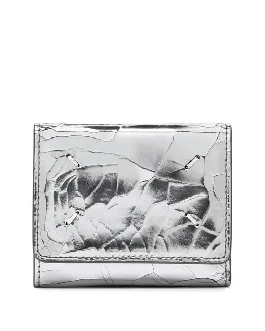Maison Margiela Gray Textured Trifold Wallet