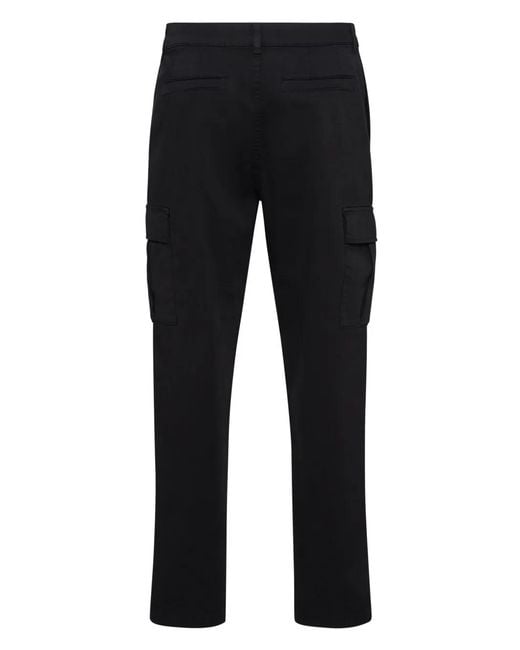 Philipp Plein Black Logo Patch Cargo Trousers for men
