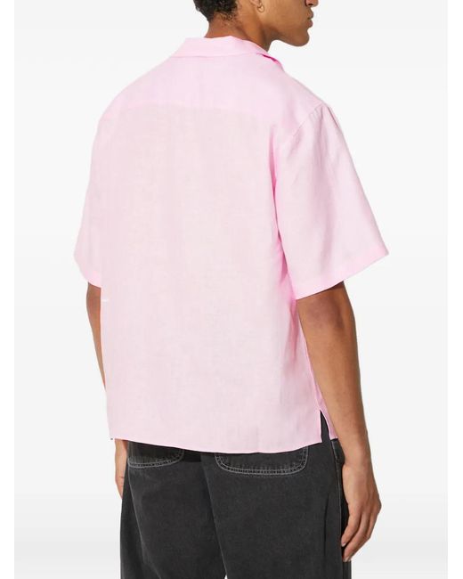 PANGAIA Pink Chest-Pocket Short-Sleeve Shirt