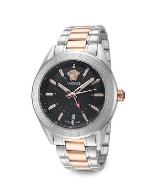 Reloj V-Code Greca De Mm Versace de hombre de color Gray