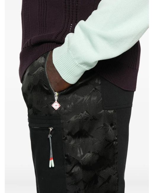 Casablanca Black Mountain-Print Pocket Trousers for men