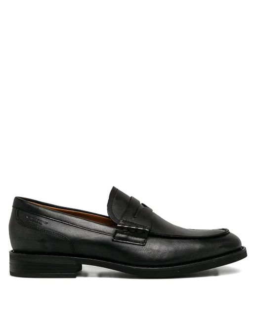 Vagabond Black Leather Loafers for men