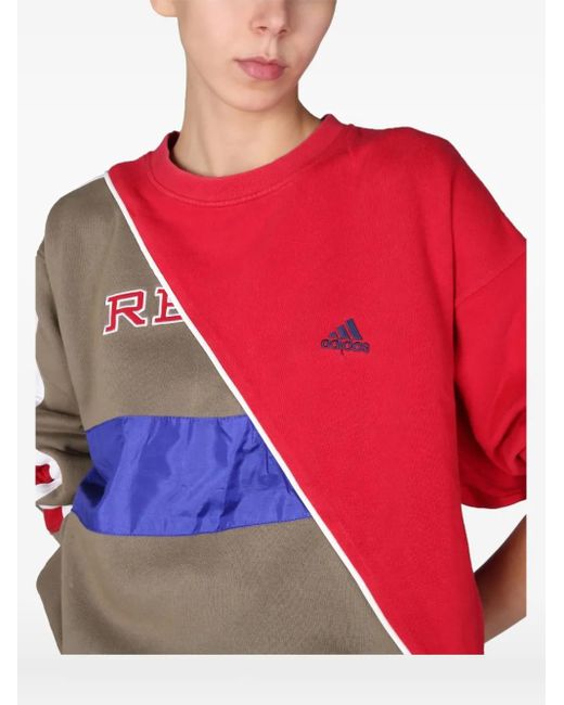 1/OFF Red Colourblock Logo Sweatshirt