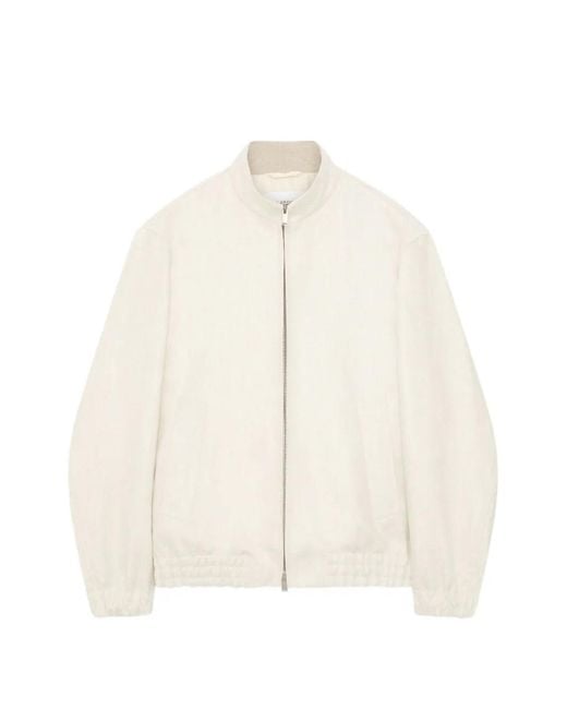 Lardini White Textured Linen Jacket for men