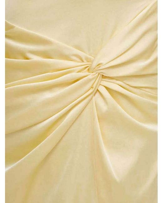 Abercrombie & Fitch Yellow Knot Split Maxi Dress
