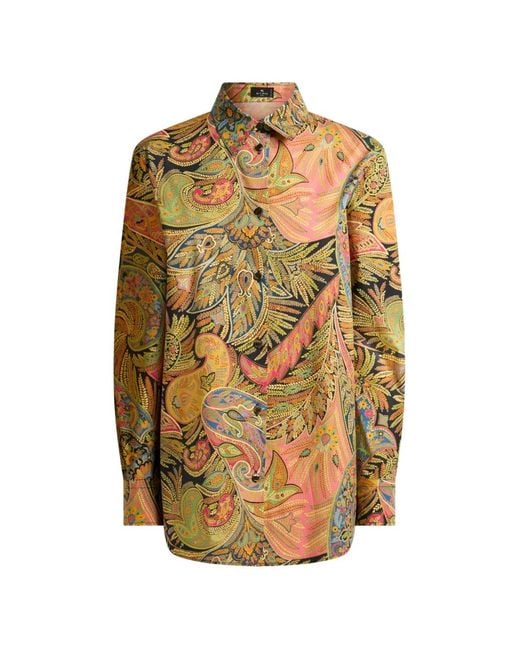 Etro Multicolor Cotton Elastane Shirt