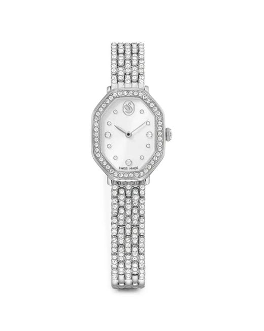 Swarovski White Dextera Crystal-Embellished Octagonal Watch