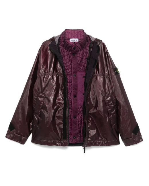 Stone Island Glass Cover-Tc Jacket in Purple for Men | Lyst