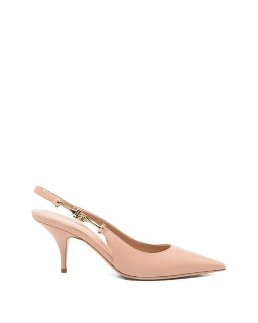 Ferragamo Pink Pointed Slingback Pumps