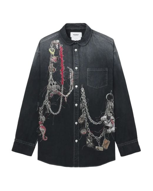Doublet Hemd Mit Zierkette in Black für Herren