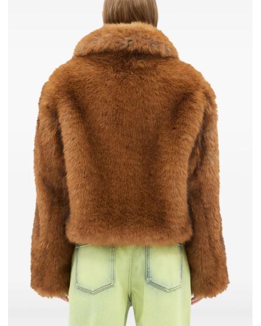 MSGM Brown Zip-Fastening Jacket