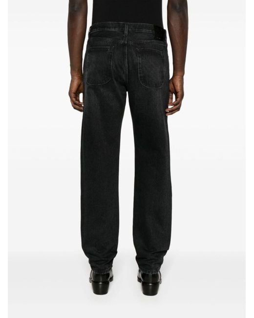 Off-White c/o Virgil Abloh Tapered-Jeans mit ausgeblichenem Effekt in Black für Herren