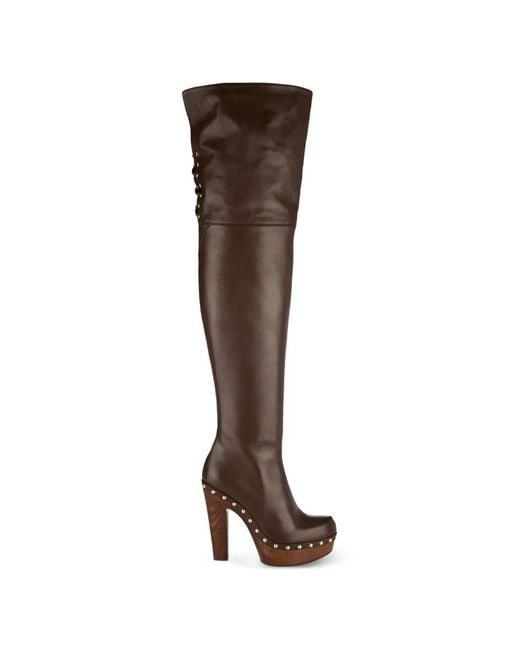 Chloé Brown Lola Studded Boots
