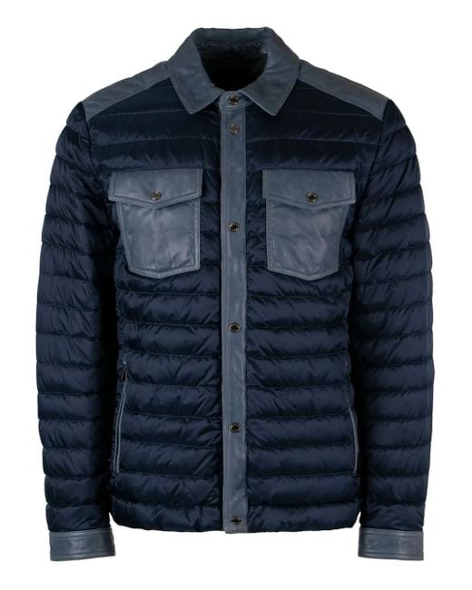 Moorer Blue Crespi Down Jacket for men