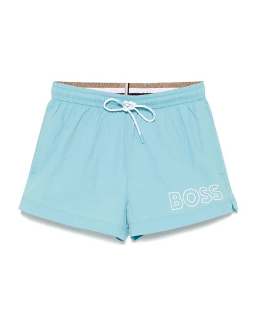 メンズ Boss Mooneye トランクス水着 Blue