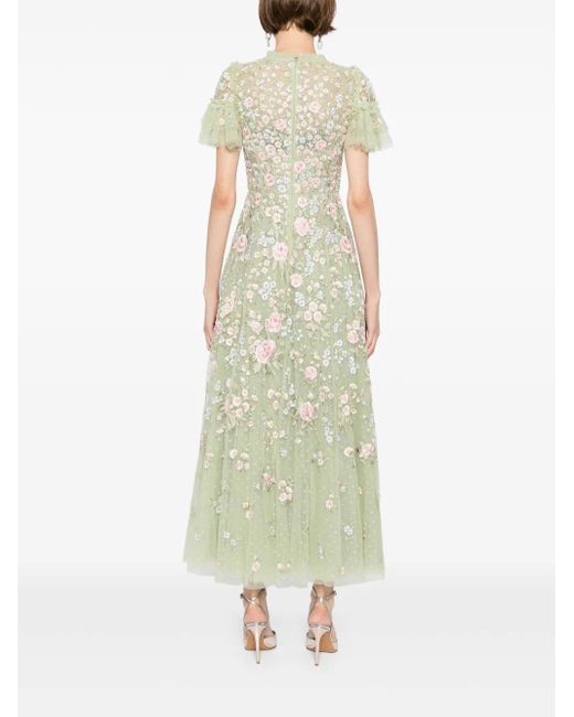 Abito Con Ricamo A Fiori di Needle & Thread in White