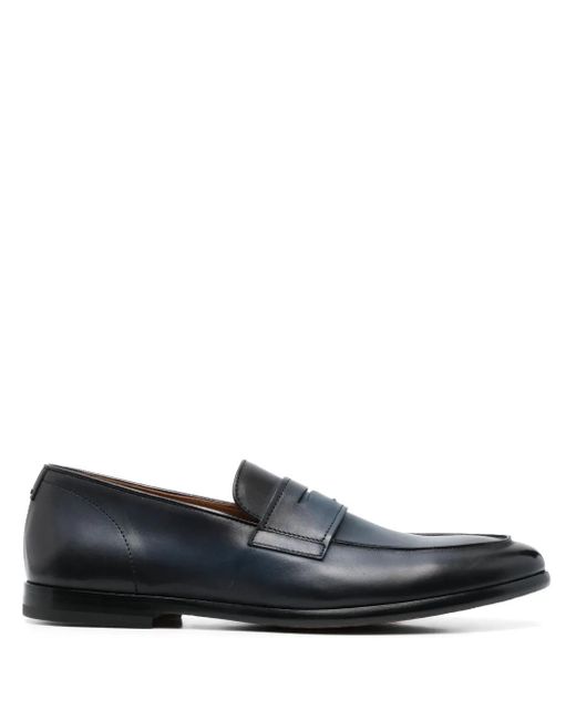 Doucal's Blue Calf-Leather Loafers for men