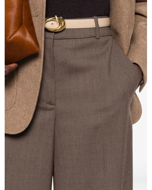 Peserico Brown Wide-Leg Trousers